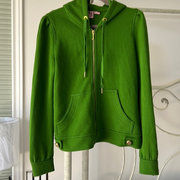 Juicy Couture Other - Juicy Couture zip up waffle Lime Green Hoodie